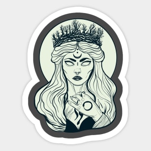 Black queen of the forest Sticker